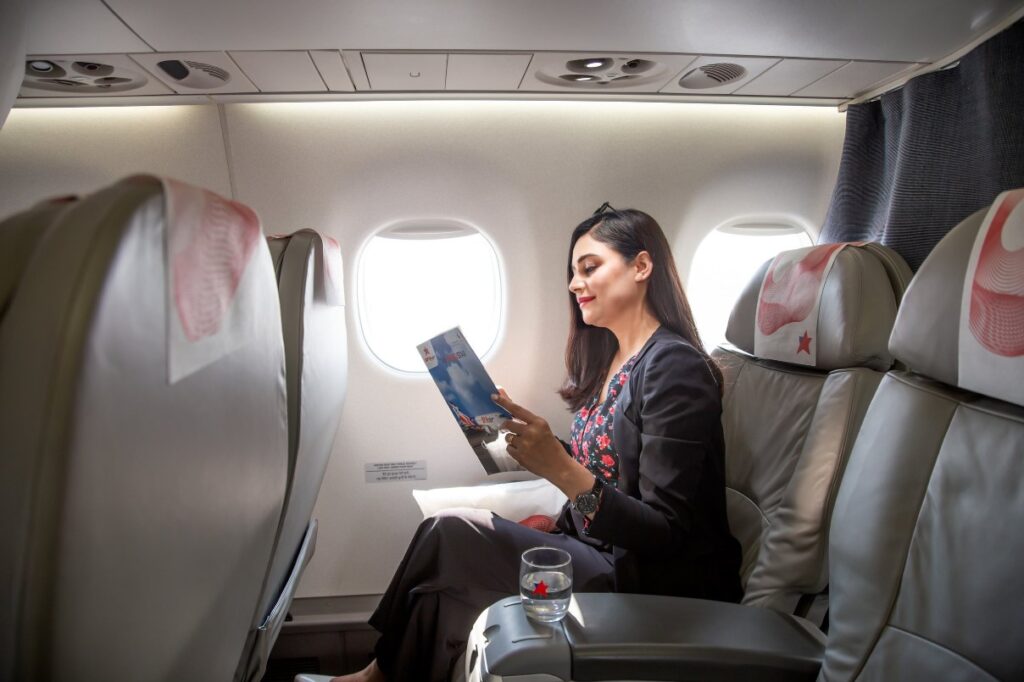 Star Air is the first airline to offer business class seats on regional routes © Embraer