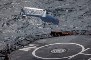 Testing of the VSR700 for the first time in an operational configuration from a ship at sea