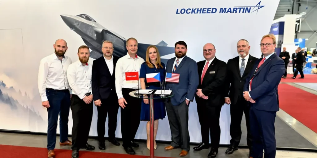 Representatives from Honeywell and Lockheed Martin at IDET in Brno, Czech Republic