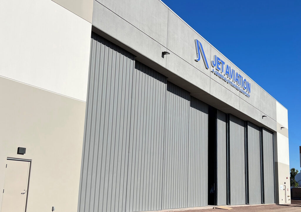 Jet Aviation's new hangar in Scottsdale, Arizona