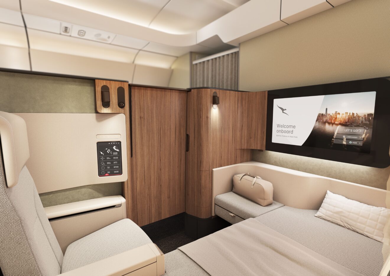 First Suite in Qantas' new, special designed Airbus A350 aircraft