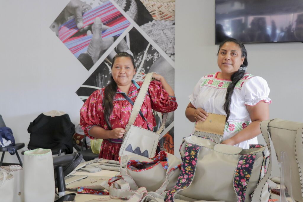 Members of the Tarahumara tribe in Chihuahua use materials from old aircraft to make artisan crafts