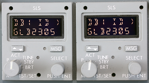 Close-up of control panels