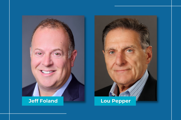 Jeff Foland (l) will take the reins as Chief Executive Officer (CEO), succeeding Lou Pepper