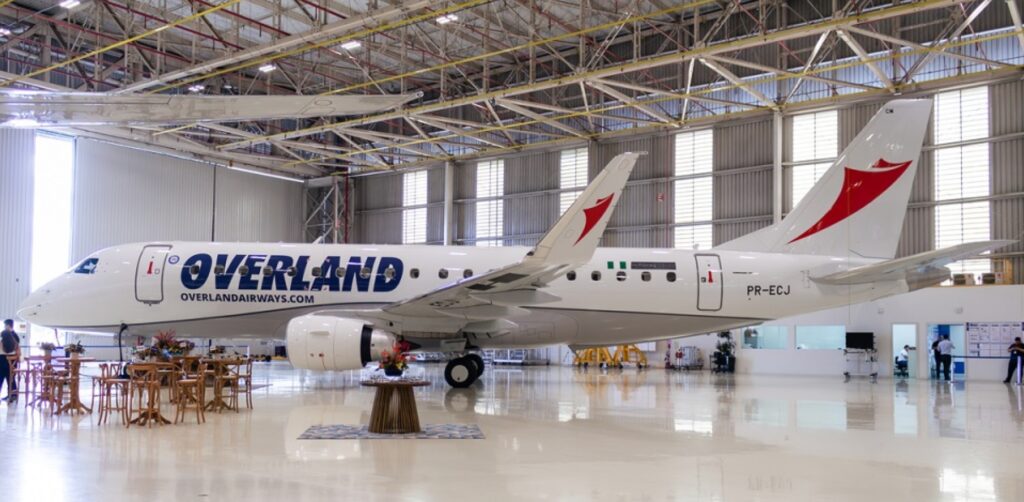 Overland Airways has taken delivery of the first of three E175 jets