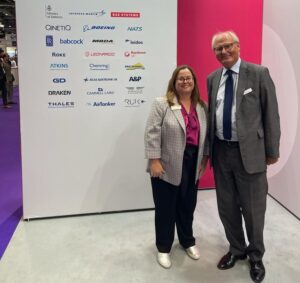 Colin Maund, CEO of Hellios Information and Amanda Wood, Director of Sustainability, Supply Chain, BAE Systems
