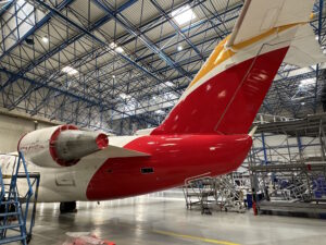 Air Nostrum’s livery was produced in-house by J&C Aero’s paint shop