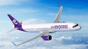 Image of A321neo in HK Express livery