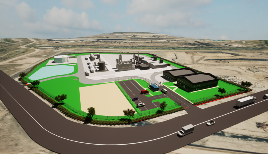 Rendering of Teesworks plant, view from southeast