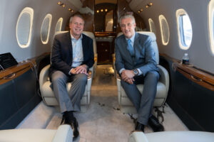Ron Draper (l) Textron Aviation and Captain Daniel Rudas, Hahn Air