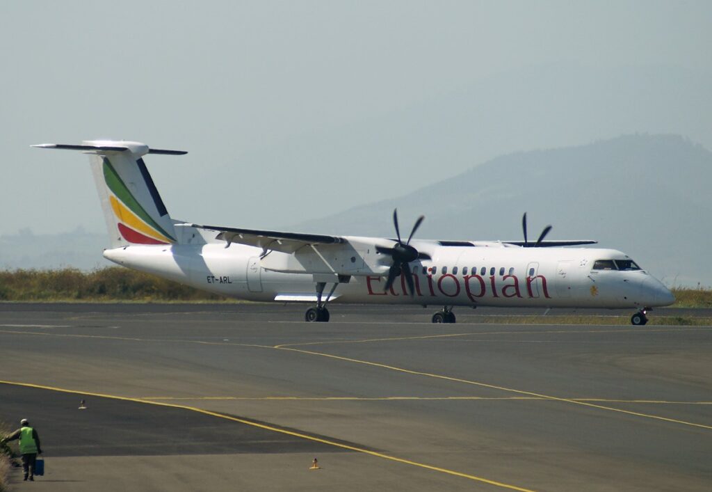 Ethiopian Airlines Q400 aircraft