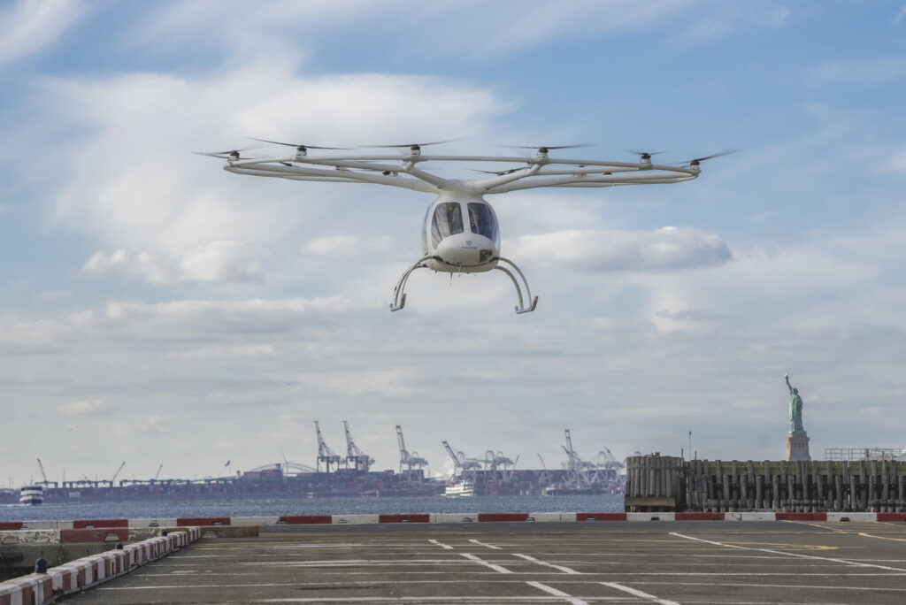 Volocopter completed its first flight test at the Downtown Manhattan Heliport (DMH) in New York City (NYC) with its crewed Volocopter 2X