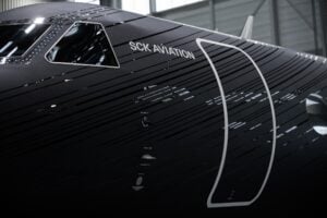The Gulfstream G450 in its new livery