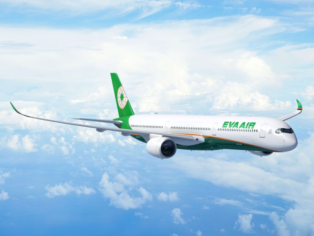 Image of Airbus A350 in EVA Air livery