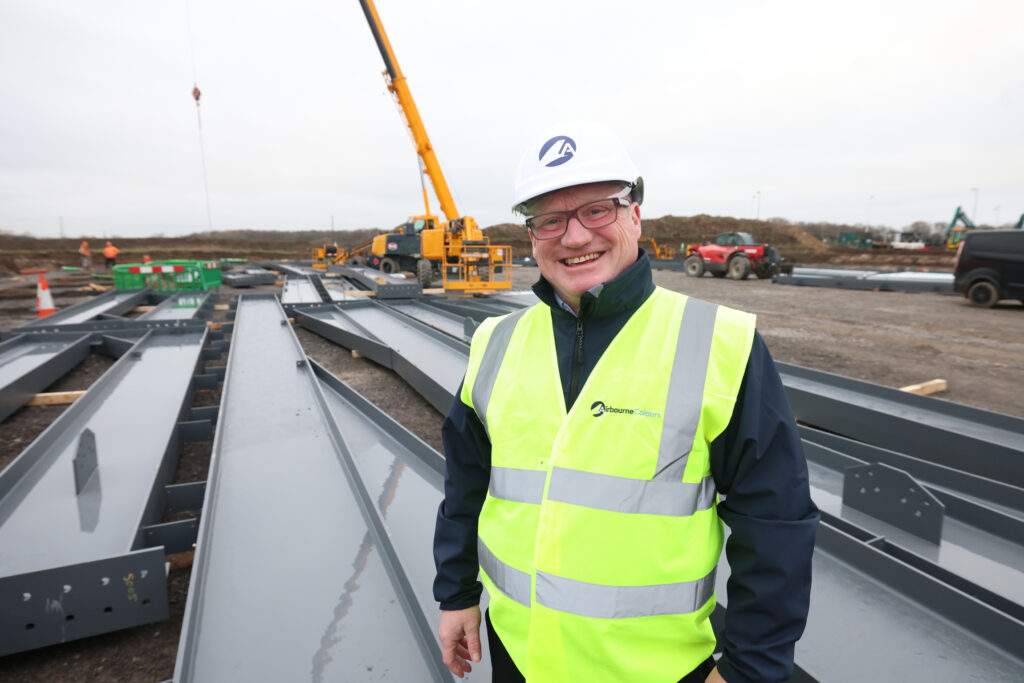 Steve Darbyshire, founder and Chief Executive of Airbourne Colours, at the construction site © Airbourne Colours