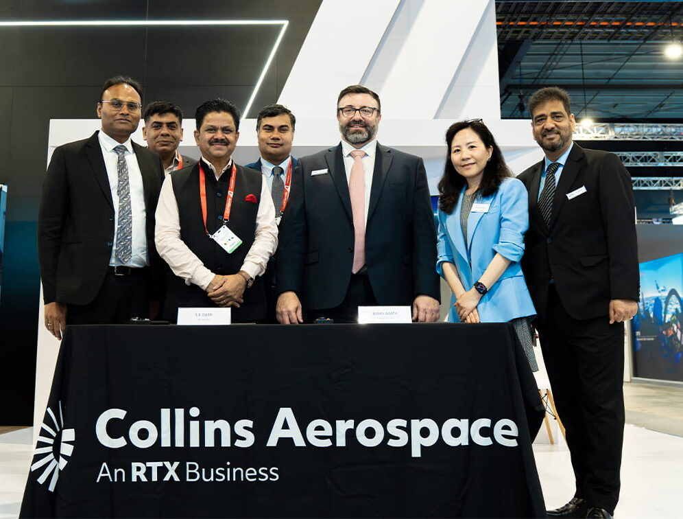 Representatives of Honeywell and Air India at the Singapore Airshow