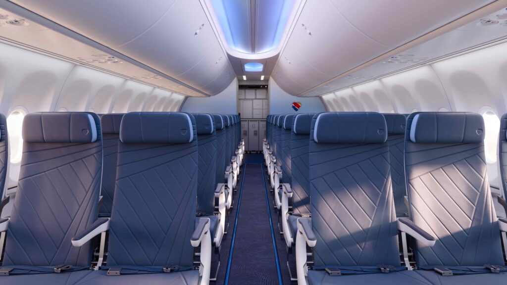 Southwest's new RECARO BL3710 economy-class seats © Tangerine
