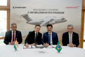 The MoU between Embraer and Mahindra was signed at the Embassy of Brazil in New Delhi © Embraer