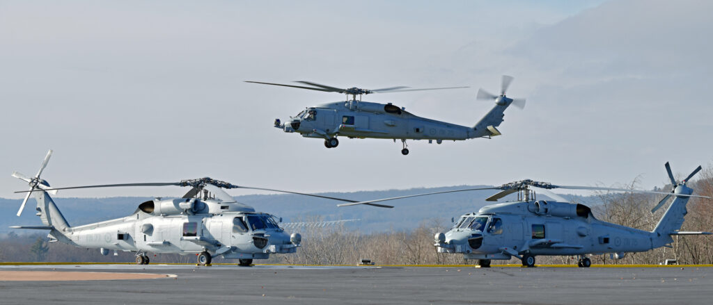 MH-60R SEAHAWK® helicopters for the Hellenic Navy await transfer to the U.S. Navy ahead of delivery to Greece in 2024 © Lockheed Martin