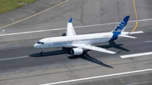 The Airbus A220 is powered by PW1500G engines