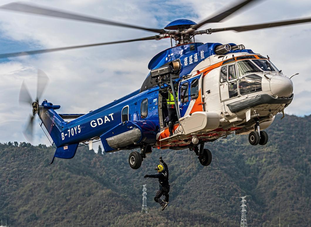 GDAT H225 helicopter © GDAT Group