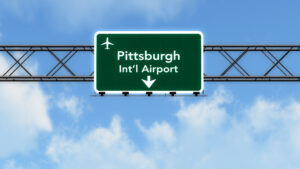Pittsburgh International Airport (PIT) sign © Shutterstock