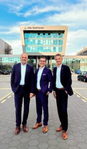 Dr. Patrick Hupperich (President and CEO, FEV Group), Dr. Christian Eschmann (Director Aerospace at FEV), Dr. Norbert W. Alt (EVP and COO of FEV Group), at the opening of the ZAL II building