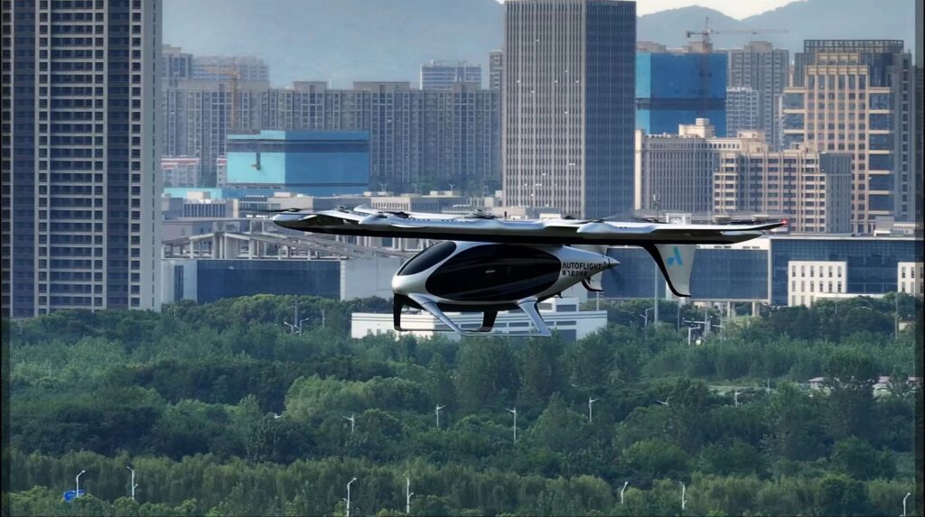 AutoFlight has completed the maiden electric air-taxi flight across the Yangtze River © AutoFligh