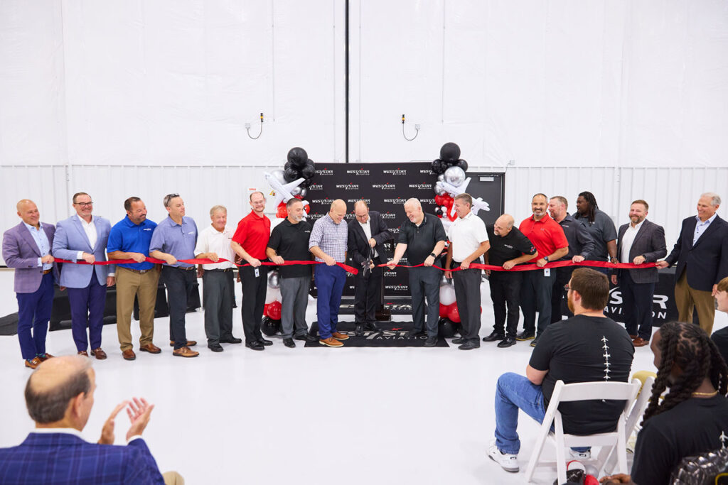 Ribbon-cutting ceremony at East Alton facility West Star Aviation