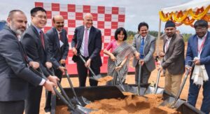 Ground-breaking at Bangalore Airport Air India