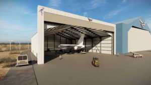 Image of the new hangar at the old Larnaca Airport