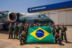 The Brazilian Air Force takes delivery of the seventh C-390 Millenium aircraft © Embraer