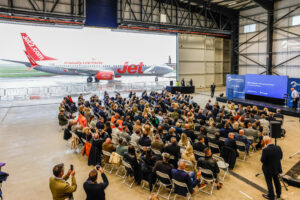 Opening ceremony of the new aircraft painting facility