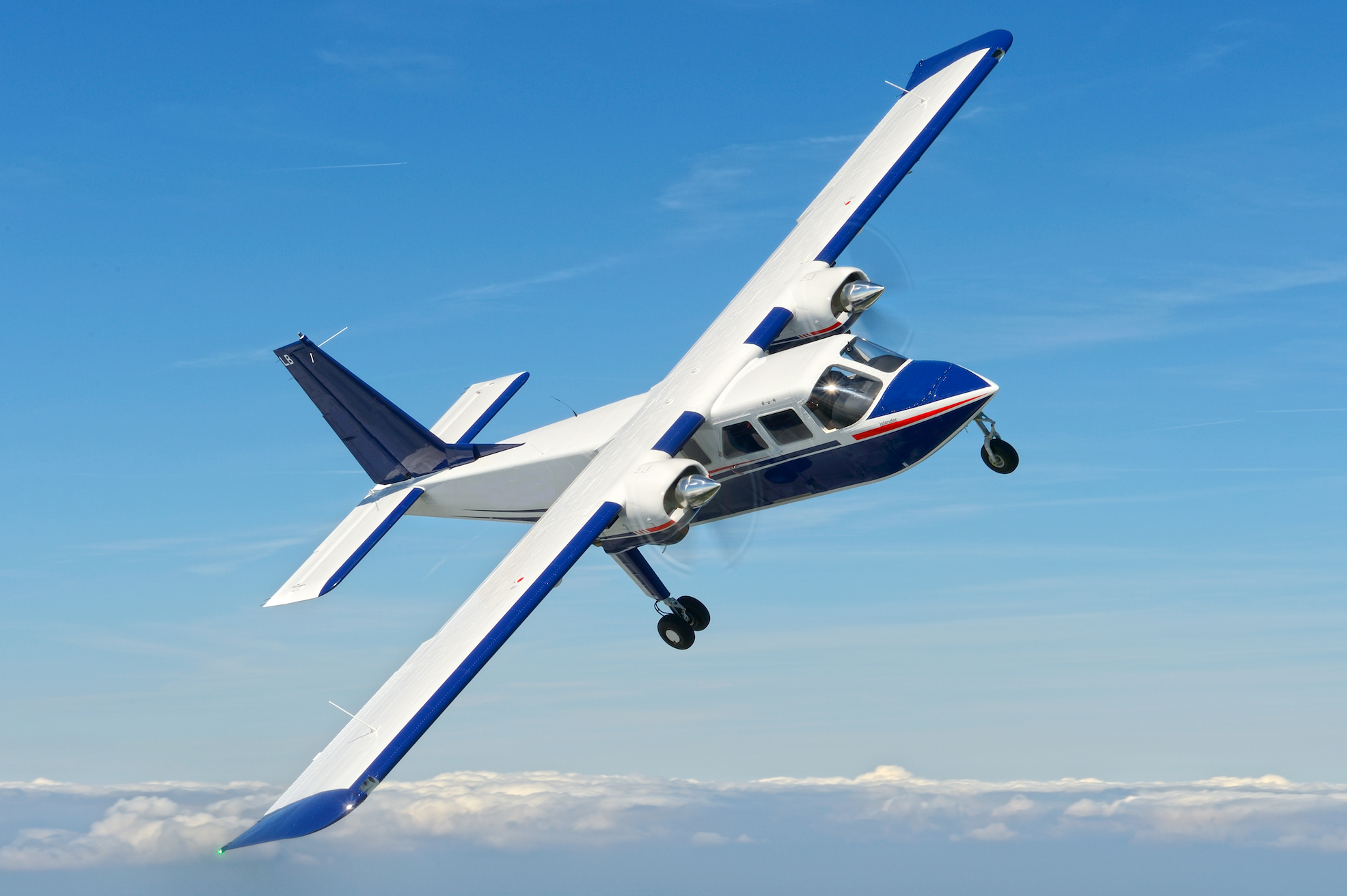 Islander aircraft in flight