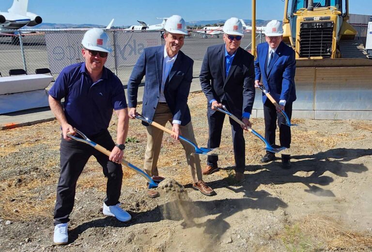 Skyservice executives break ground on newest FBO complex in Napa