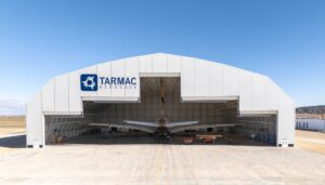 The hangar's innovative design - built with a steel and aluminium frame, and insulated using advanced Rockwool panels - makes it fully dismantlable and reusable