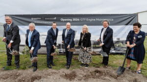 Official ground-breaking ceremony for the expansion of the Christchurch Engine Centre © Pratt & Whitney