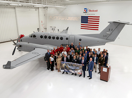 The Peruvian Air Force receives the first Beechcraft King Air 360CHW special missions aircraft