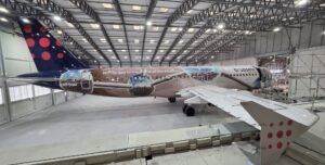 Brussels Airlines' latest Belgian icon livery, ‘Atomium unveiled by Airbourne Colours