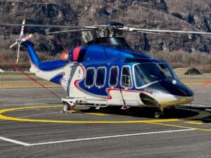 AW139 helicopter for disassembly