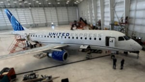 United expects the first customer flight to operate on a United Express Embraer 175 aircraft – less than eight months after signing SpaceX deal for Starlink © United