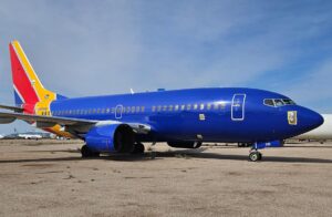 Aventure's latest Boeing 737NG, formerly operated by Southwest Airlines, awaiting teardown in Marana, Arizona