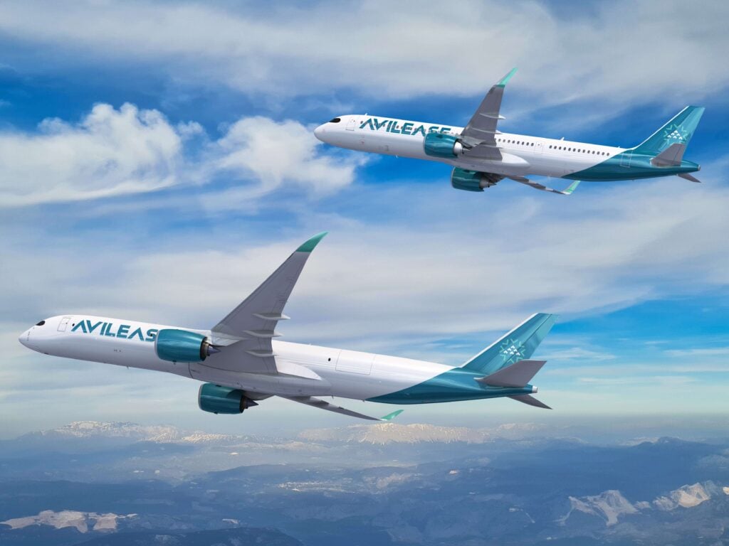 Rendering of Avilease A350F and A320neo aircraft © Airbus 2025