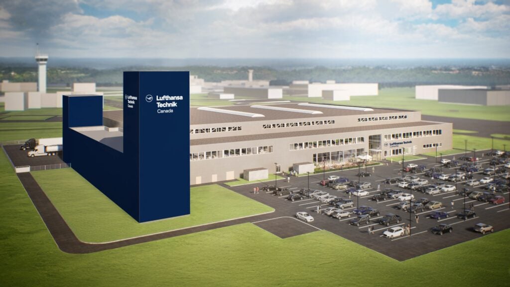 Rendering of Lufthansa Technik Canada, at Calgary International Airport © Lufthansa Technik