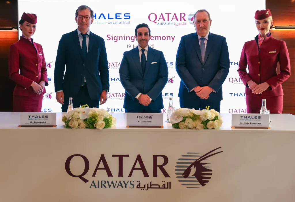 The newly signed MoA is the foundation for future innovation in inflight entertainment (IFE) © Thales