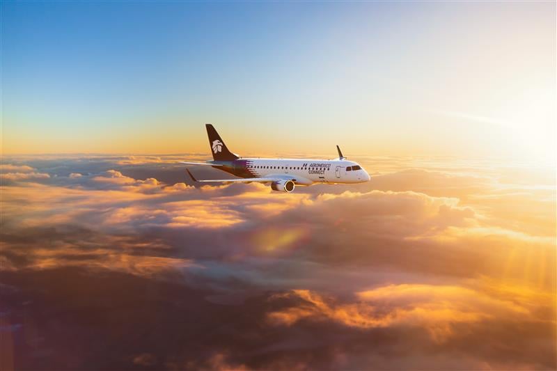 Aeromexico is installing advanced Wi-Fi connectivity across its fleet of Embraer E190 aircraft © Embraer