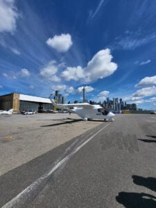 ALIA electric aircraft at Billy Bishop International Airport