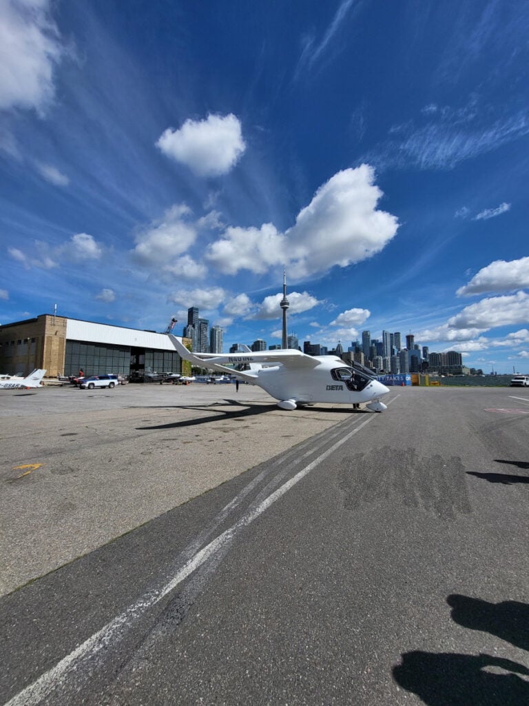 ALIA electric aircraft at Billy Bishop International Airport