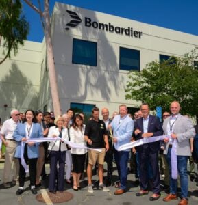 Ribbon-cutting ceremony at Bombardier’s new Moorpark manufacturing facility © Bombardier