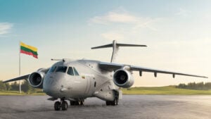 Image of Lithuania's C-390 Millennium aircraft
